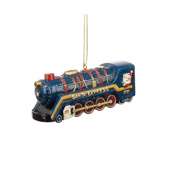 Resin Santa Express Train Ornament