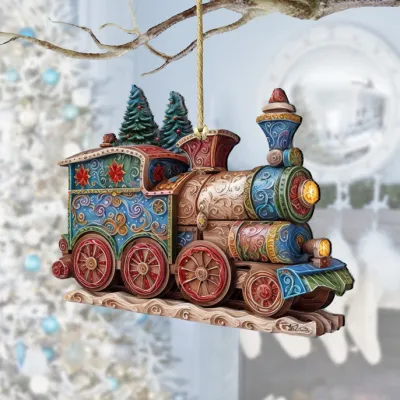 Handcrafted Wood Christmas Ornaments