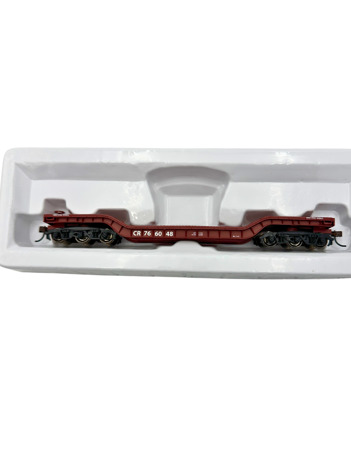 HO 52&#39; Center Depressed Flat Car Conrail #766048