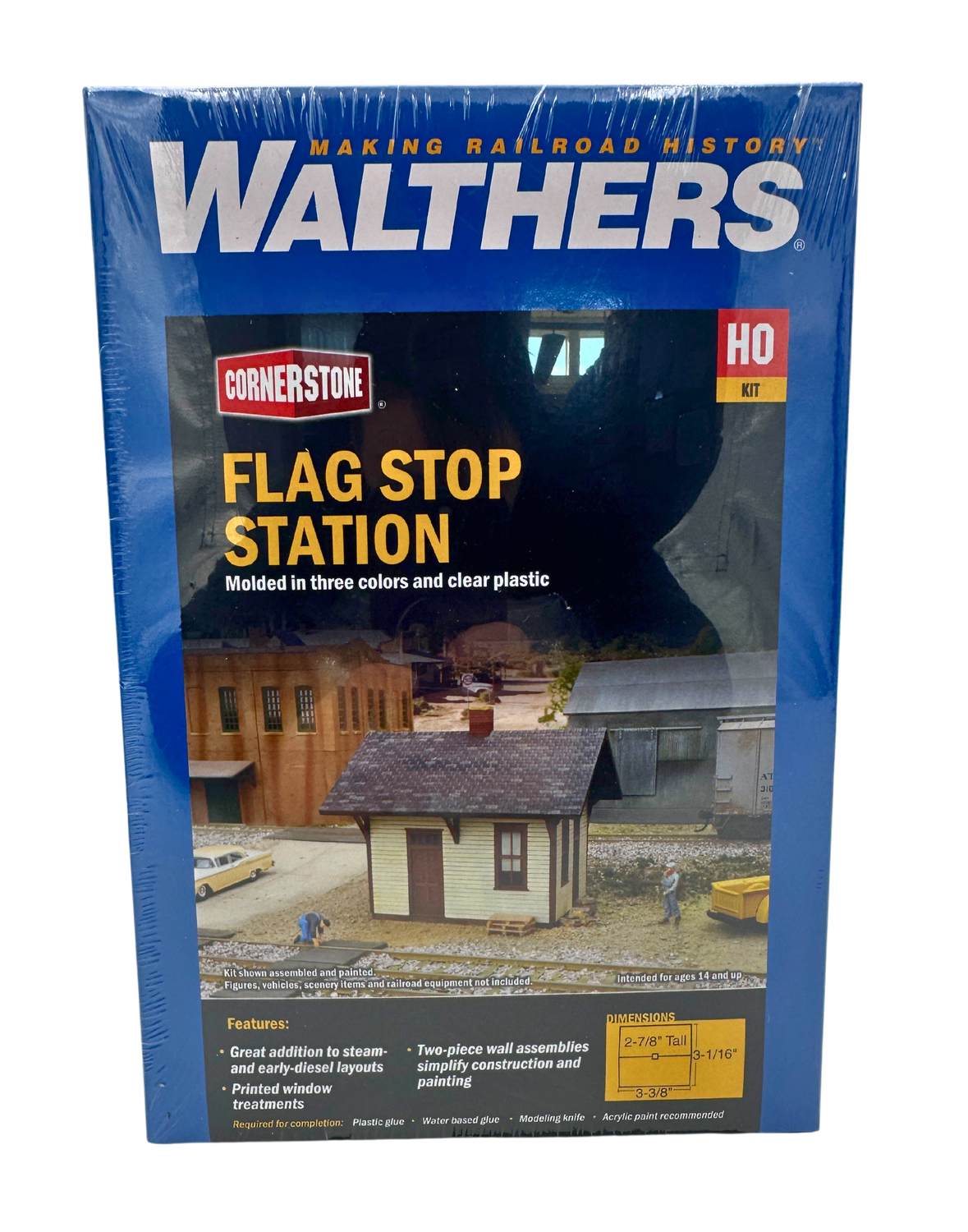 Cornerstone Flag Stop Station HO Scale 