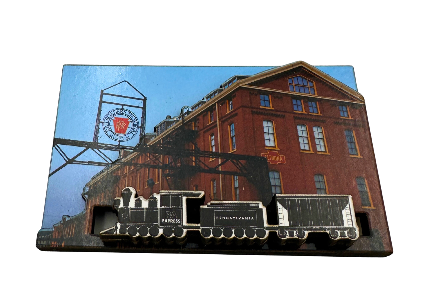 Railroaders Memorial Museum Moving Train Magnet