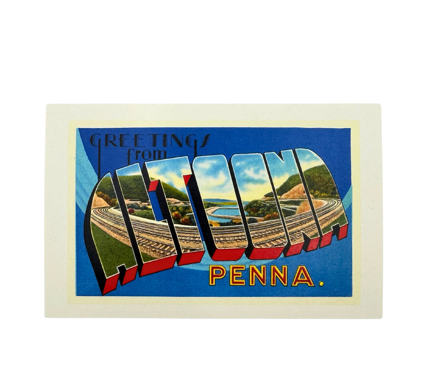 &quot;Greetings From Altoona Penna&quot; Vintage Postcard