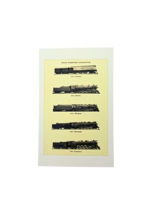 Steam Passenger Trains Vintage Postcard