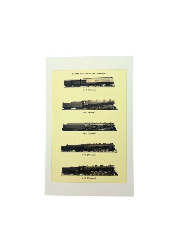 Steam Passenger Trains Vintage Postcard