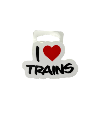 I Love Trains Decal