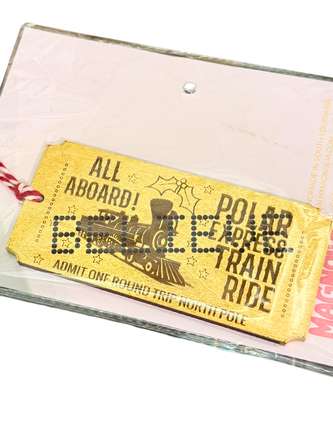 Christmas Train Ticket: Polar Express Ornament
