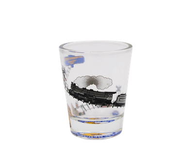 Horseshoe Curve Spiral Train Shot Glass