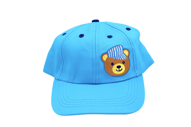 Kids Blue Train Bear Hat