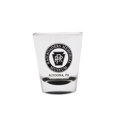 Railroaders Memorial Museum and PRR Black Shot Glass