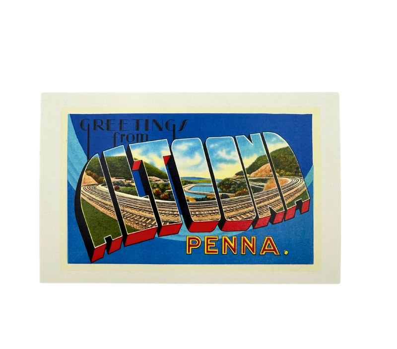 "Greetings From Altoona Penna" Vintage Postcard