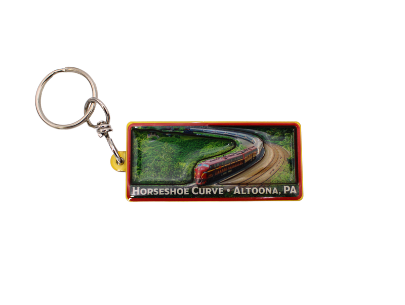 Horseshoe Curve Aerial Keychain