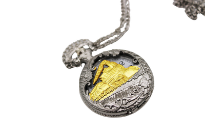 Train Window Pocket Watch