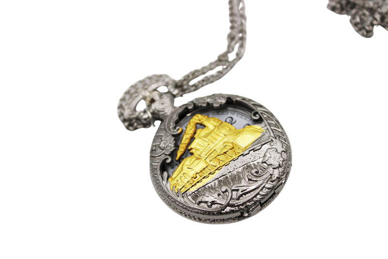 Train Window Pocket Watch