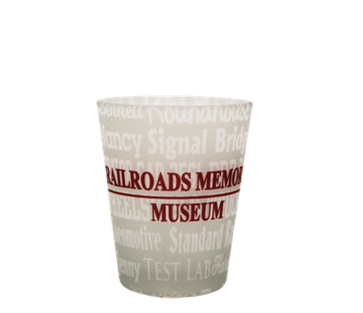 Railroaders Memorial Museum  Frosted Shot Glass