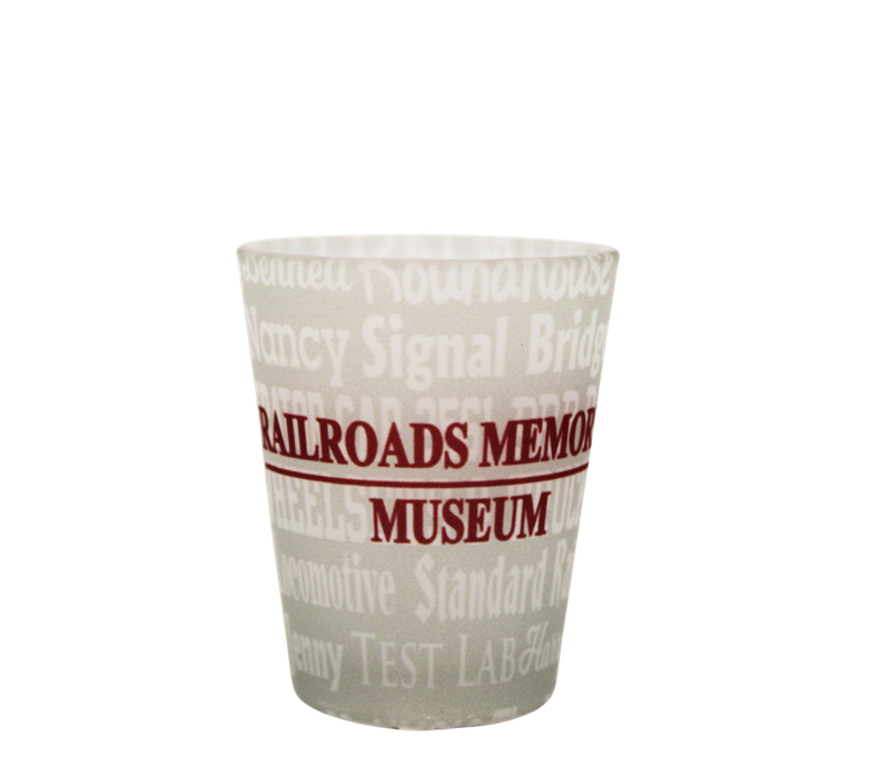 Railroaders Memorial Museum  Frosted Shot Glass