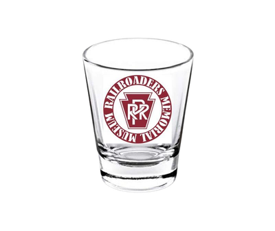 Railroaders Memorial Museum Shot Glass Red
