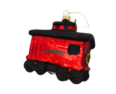 Glass Caboose Ornament