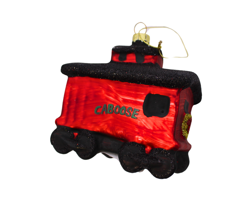 Glass Caboose Ornament
