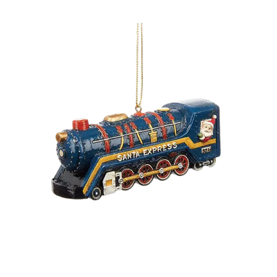 Resin Santa Express Train Ornament