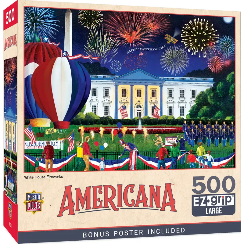 Americana White House Fireworks 500 pc Puzzle