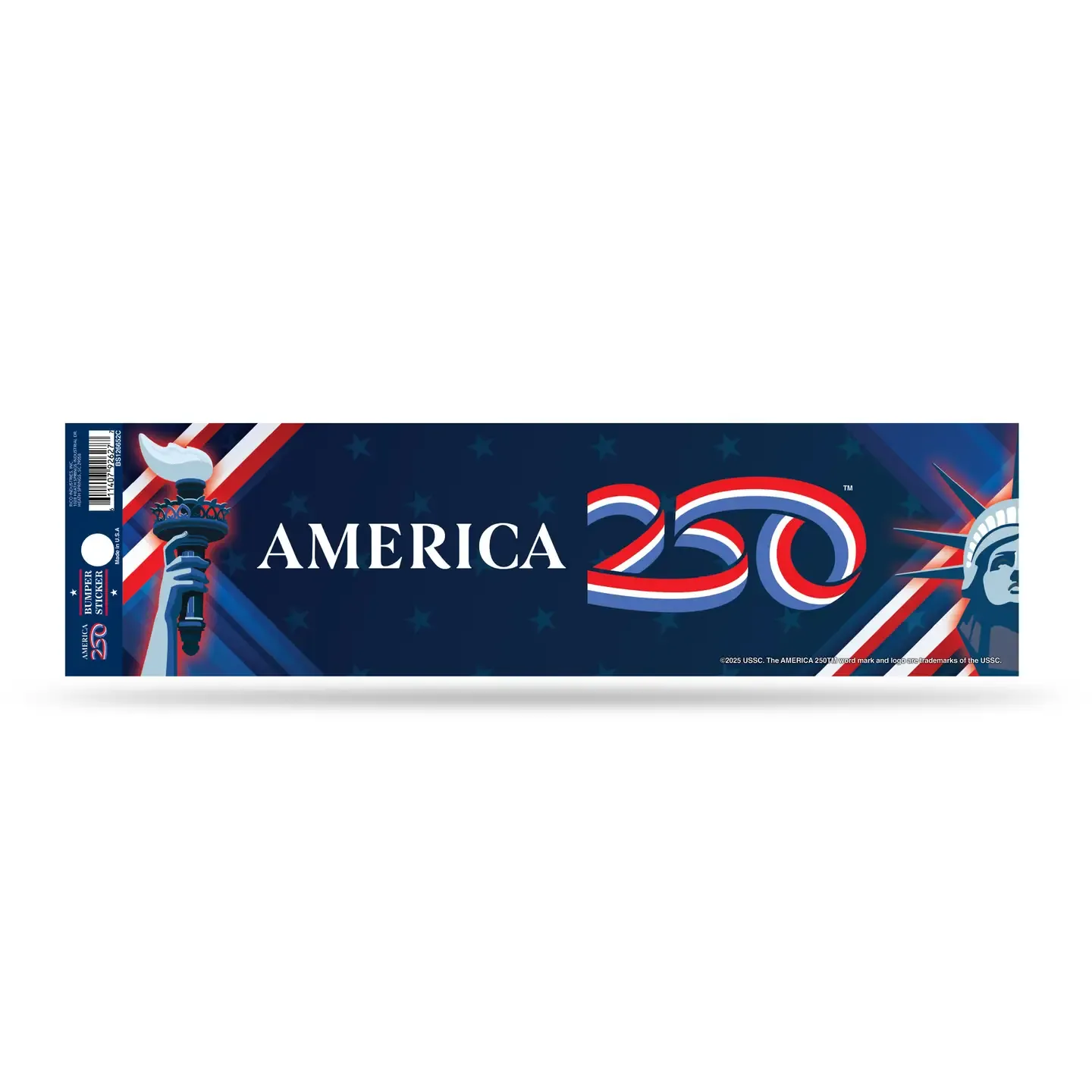 USA America 250 3" x 12" Bumper Sticker