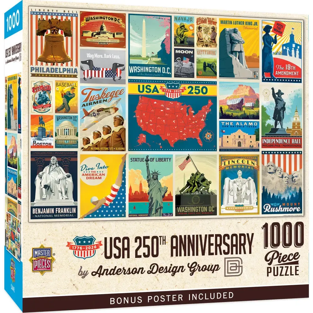 Vintage Posters USA 250th Anniversary 1000 pc. Puzzle