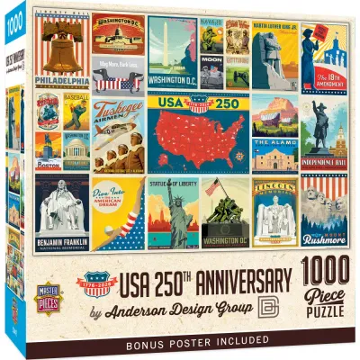 Vintage Posters USA 250th Anniversary 1000 pc. Puzzle