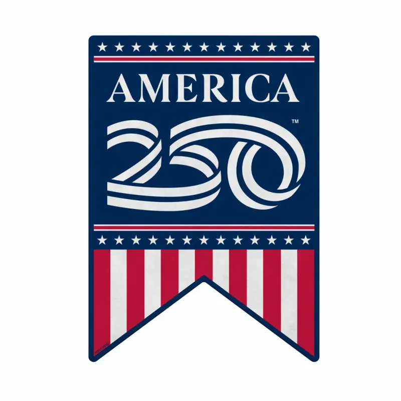 USA America 250 Shape Cut Pennant