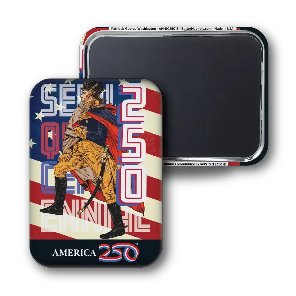 Patriotic George Washington America 250 Magnet