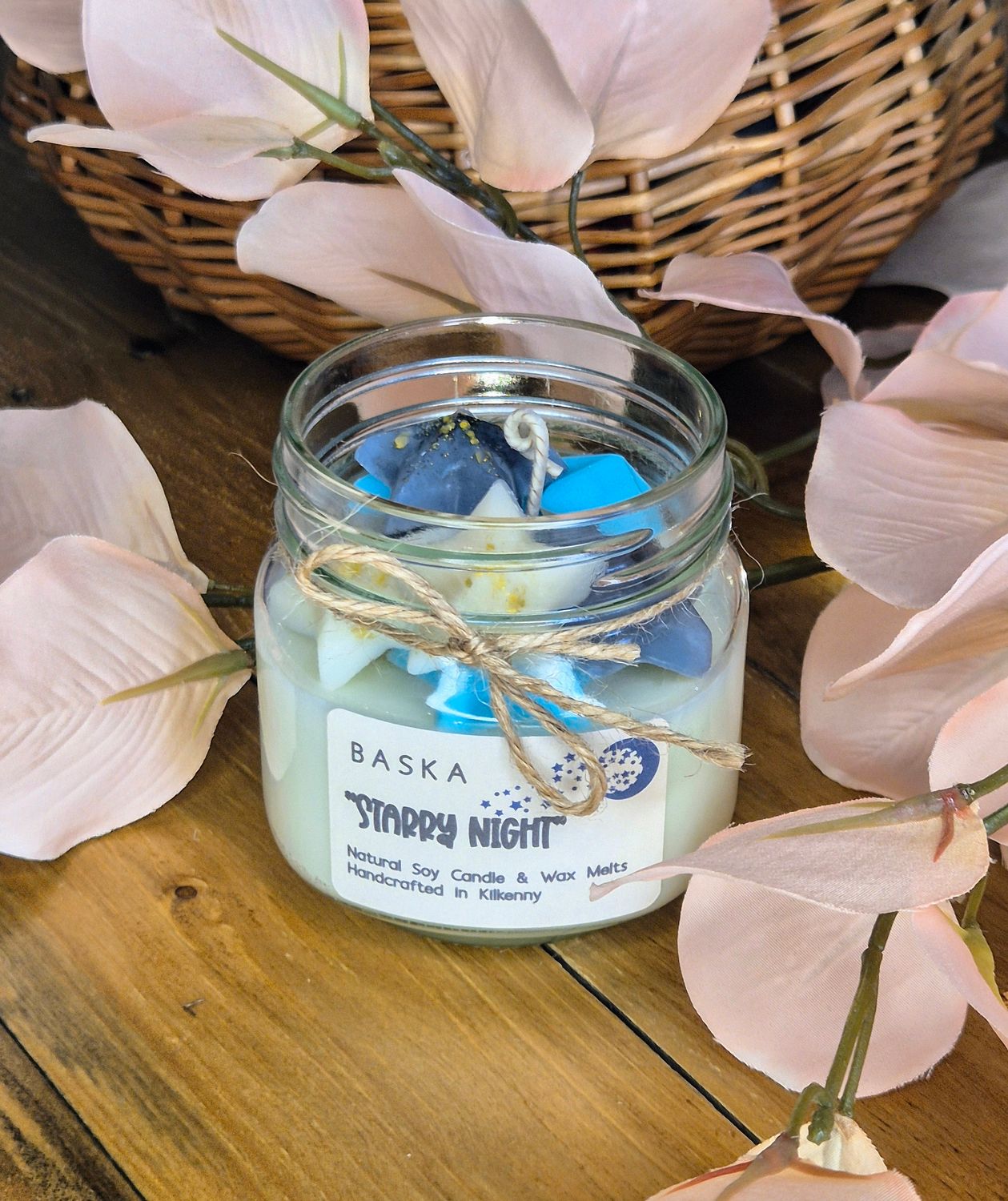 &quot;STARRY NIGHT&quot; candle with wax melts