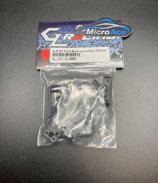 GL-GT-S-008 GLR-GT FRONT BULKHEAD & REAR DIFFUSER GL Racing Original $9 GL-GT-S-008 GLR-GT FRONT BULKHEAD & REAR DIFFUSER GL Racing Original $9