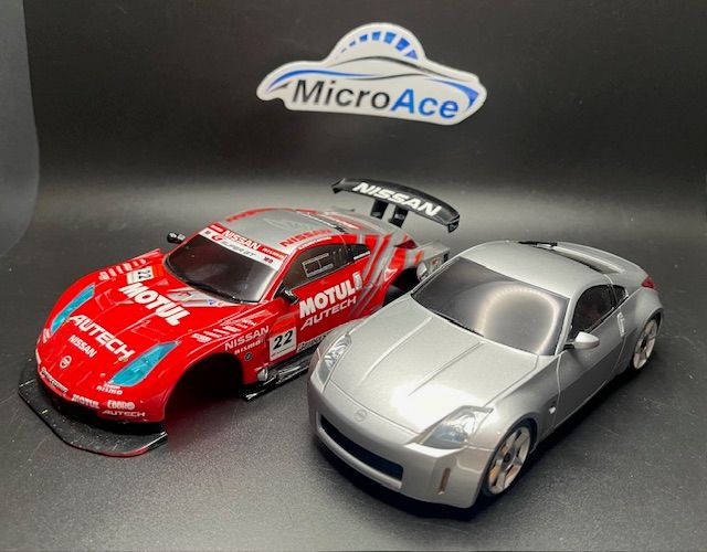 USED Nissan 350Z Auto Scale 2 body lot Silver Fairlady & Motul GTR Livery Original $95 USED Nissan 350Z Auto Scale 2 body lot Silver Fairlady & Motul GTR Livery Original $95