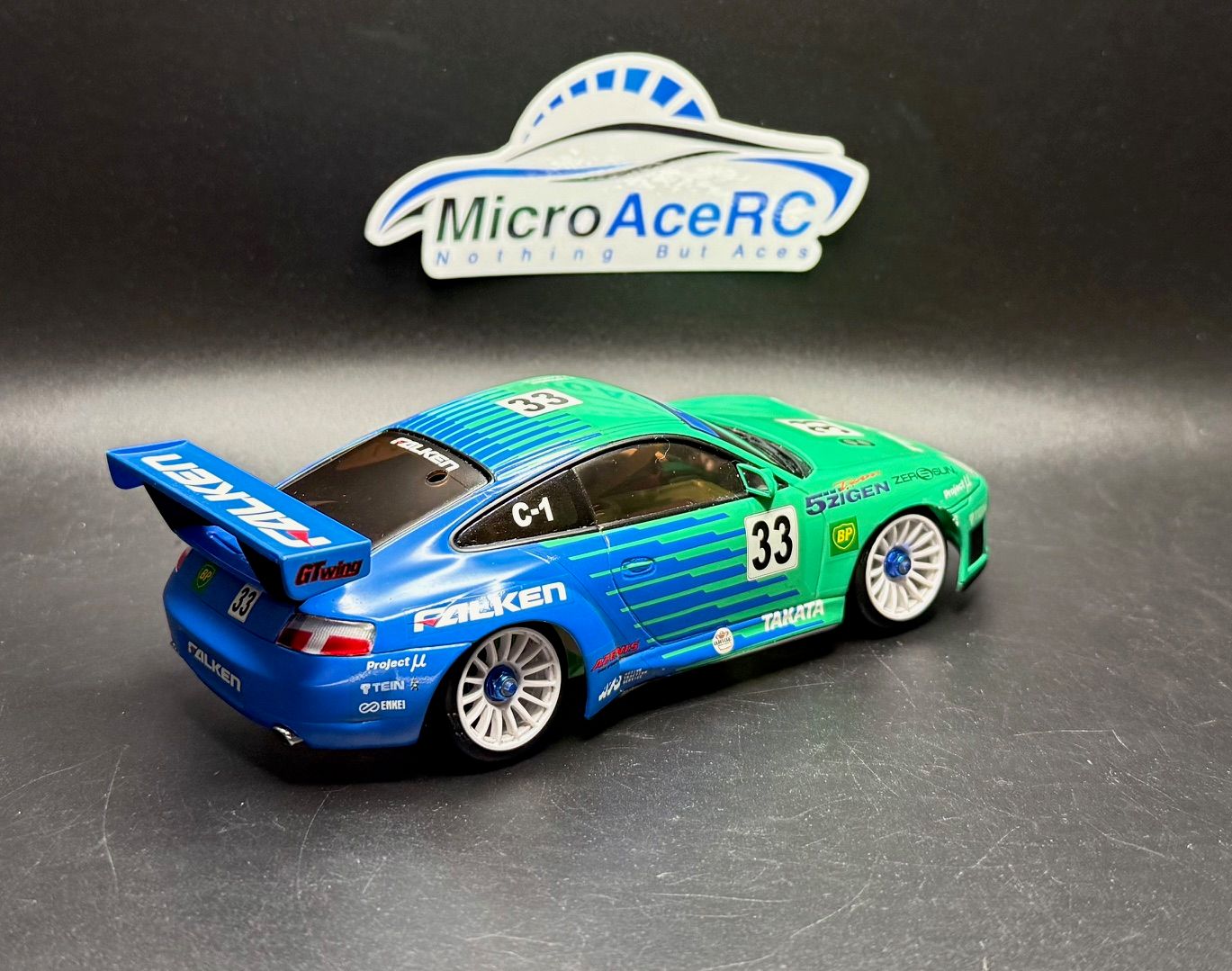 Highly Upgraded Brushless NB4 AWD Mini-Z with rare Falken Porsche