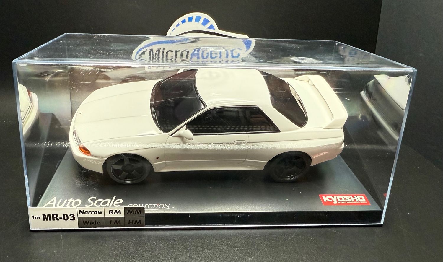 Used Kyosho Mini-Z Auto Scale Body Nissan Skyline GT-R R32 White MZP469W