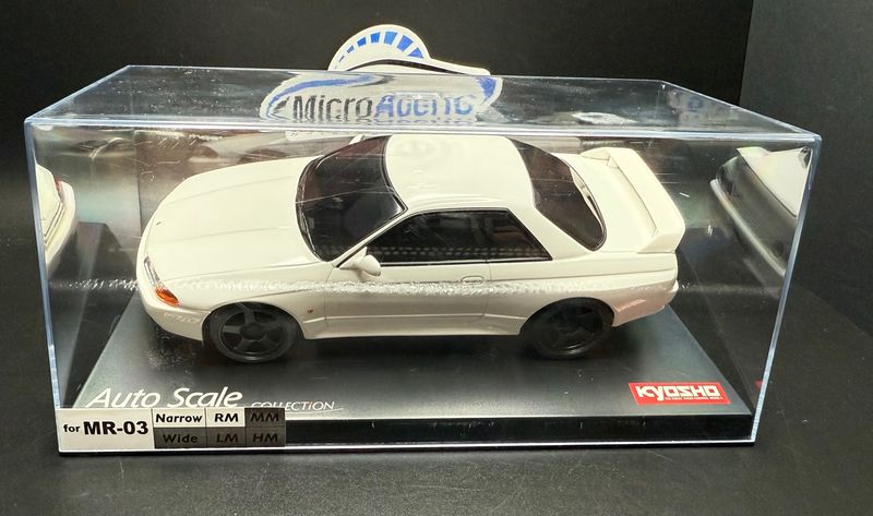 Used Kyosho Mini-Z Auto Scale Body Nissan Skyline GT-R R32 White MZP469W