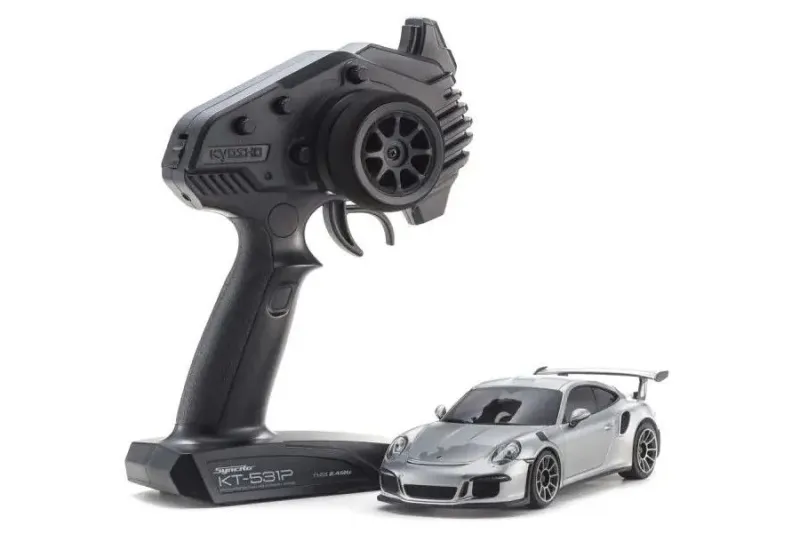 Mini-Z RWD ReadySet MR-04 - Porsche 911 (991.1) GT3 RS - Kyosho GT Silver Metalic