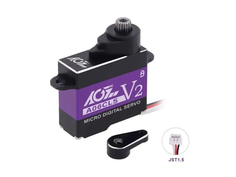 A06CLS v.2 Digital Coreless High Voltage Servo (Fits MRZ, MRT, RX28, GLR, GL-GT, GL-F1) w/ Aluminum Servo Horn - AGFRC A06CLS v.2 Digital Coreless High Voltage Servo (Fits MRZ, MRT, RX28, GLR, GL-GT, GL-F1) w/ Aluminum Servo Horn - AGFRC
