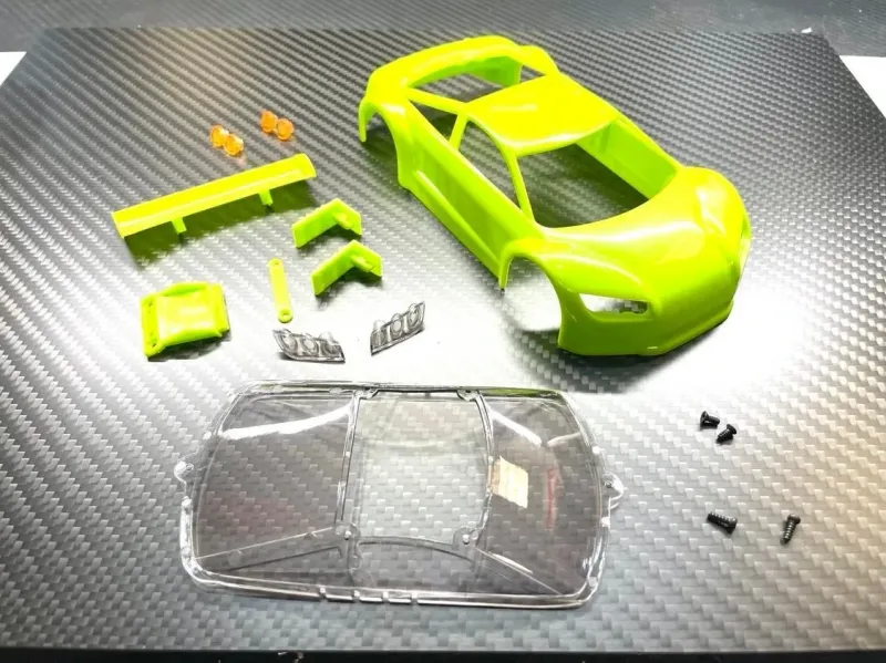 GT01 Unpainted Body Set - Jomurema Neon Green