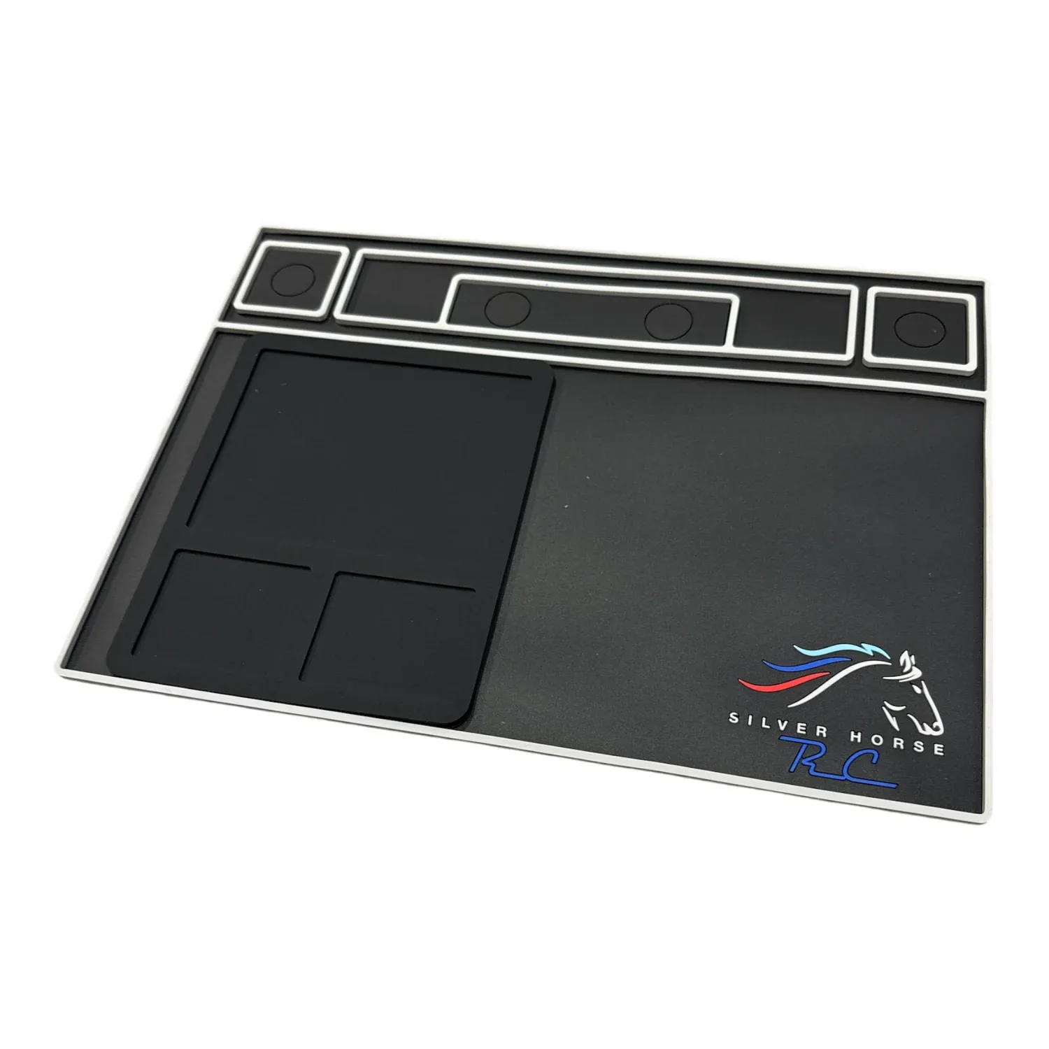 Silver Horse RC Pit Mat V2! Includes nesting high heat solder mat! Black Silver Horse RC Pit Mat V2! Includes nesting high heat solder mat! Black