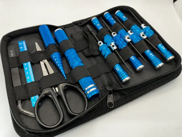 Silver Horse RC Master Tool Kit for Mini-Z and 1/28 scale Blue SH0207
