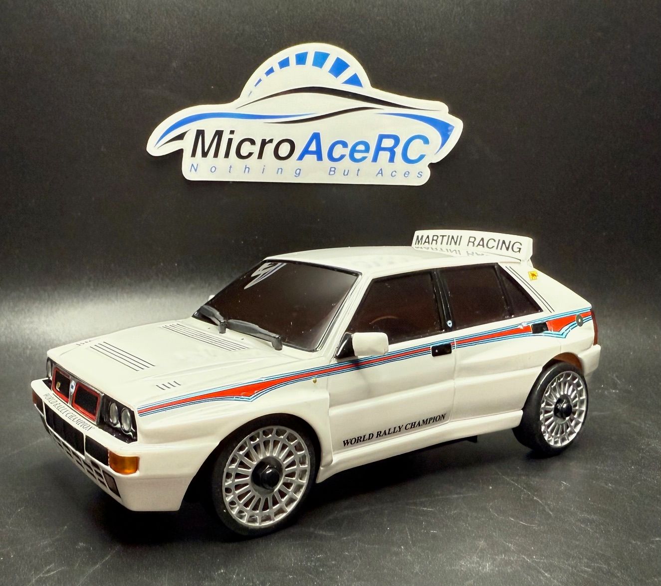 Used Kyosho Mini-Z Lancia Delta HF Integrale White MZX402WM 1/28 Martini Racing Used Kyosho Mini-Z Lancia Delta HF Integrale White MZX402WM 1/28 Martini Racing