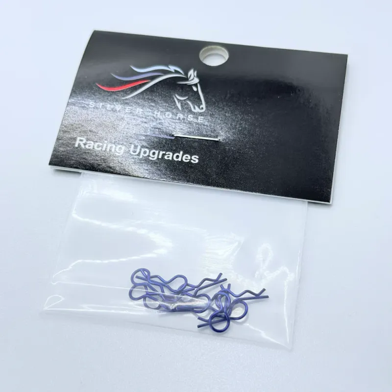 Blue Silver Horse RC Performance Body Clips - 10 Pack