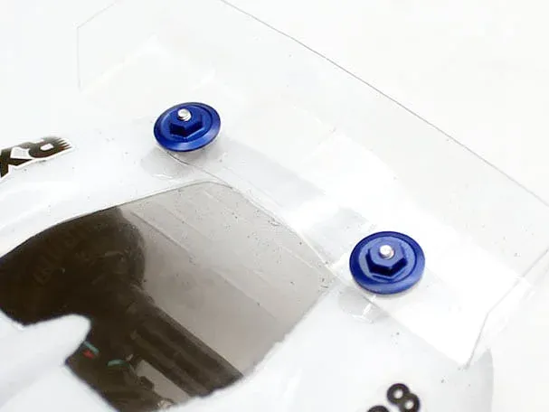 RX532 Wing-Things Aluminum Nuts Blue for Lexan Bodies - Reflex Racing