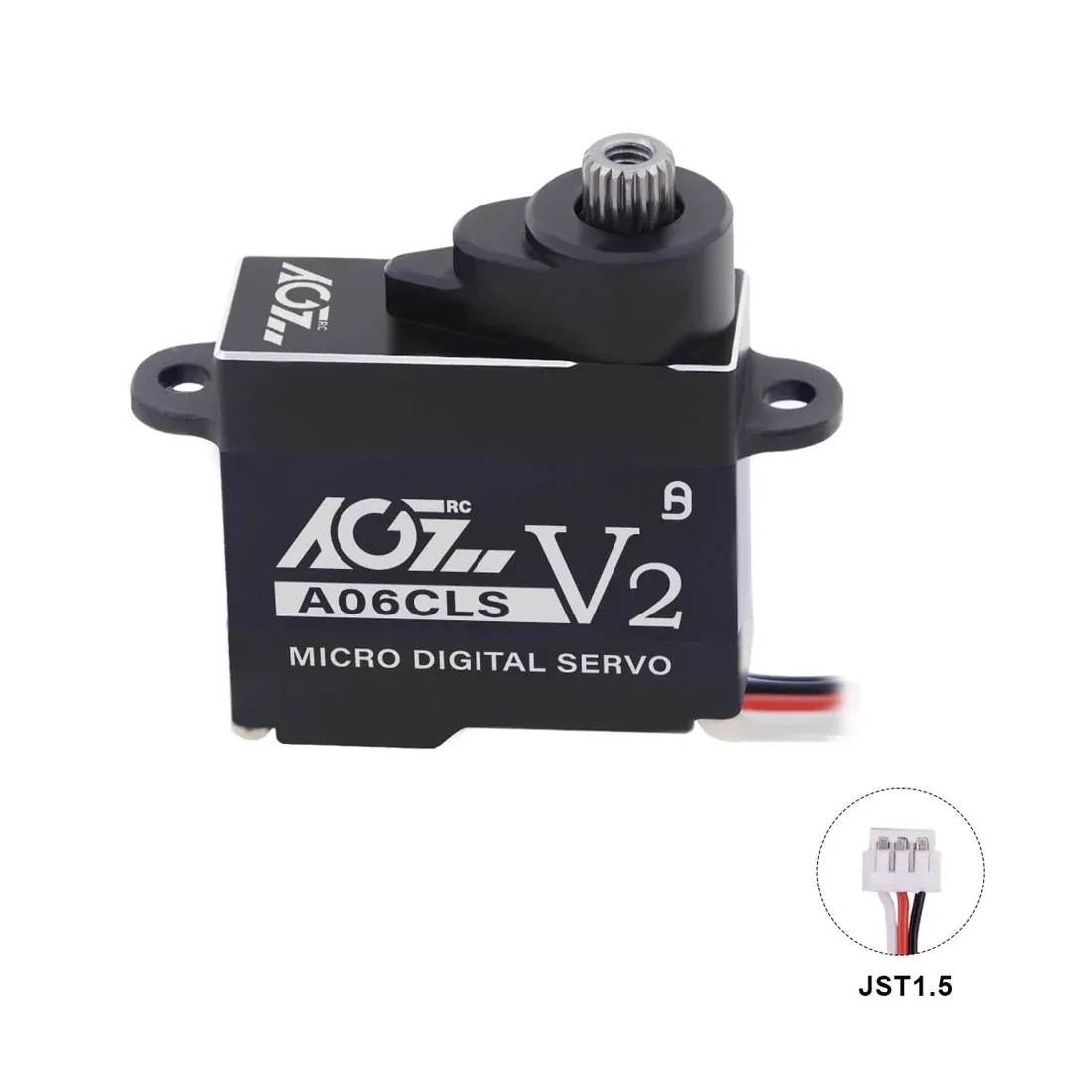 AGFRC - A06CLS V2 SERVO (20T Spline, JST 1.5 Plug) - Black NO SERVO HORN AGFRC - A06CLS V2 SERVO (20T Spline, JST 1.5 Plug) - Black NO SERVO HORN