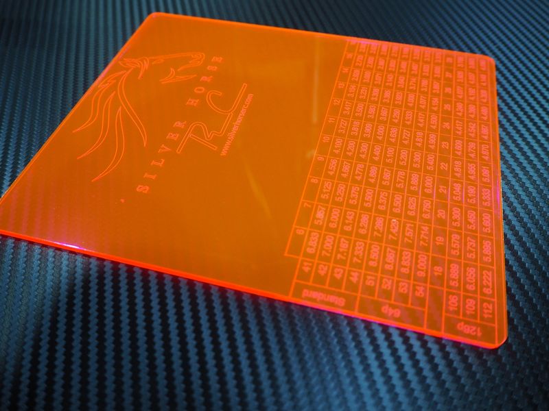 Silver Horse RC Pit Setup Board & Guage  ORANGE