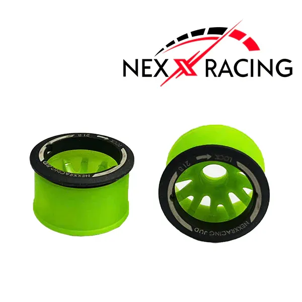 NXUSA-EVO-F Nexx Racing EVO Flanged Front Wheels (2) pcs for Mini-Z (GREEN) NXUSA-EVO-F+2-GR