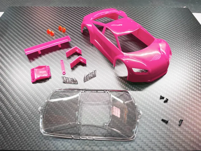 GT01 Unpainted Body Set - Jomurema HOT PINK