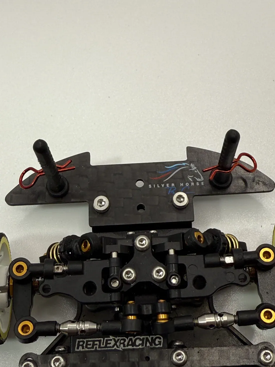Silver Horse RC Carbon Fiber Bumper Mount Kit for RAD012 Piranha Body