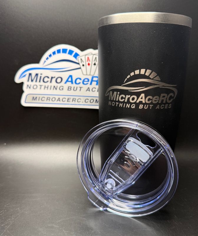 Black MicroAceRC 20 ounce Kodiak tumbler with slider lid Black MicroAceRC 20 ounce Kodiak tumbler with slider lid