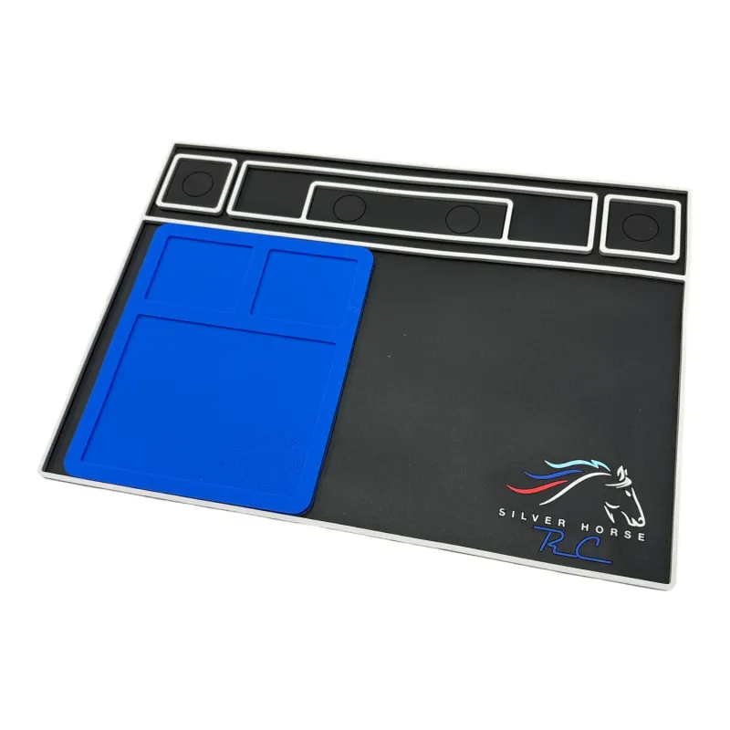 Silver Horse RC Pit Mat V2! Includes nesting high heat solder mat! Blue Silver Horse RC Pit Mat V2! Includes nesting high heat solder mat! Blue